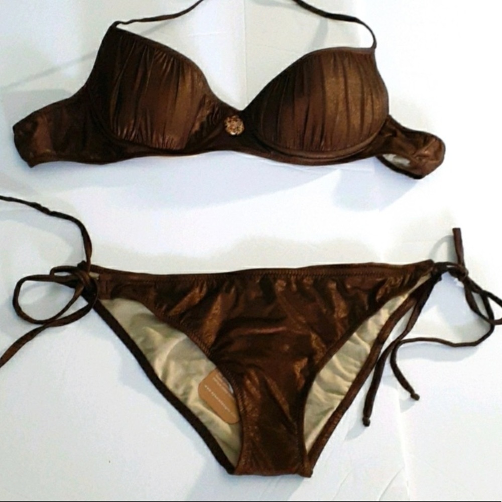 NWOT Apsara Bianca Balconet Topaz Bikini Size Large